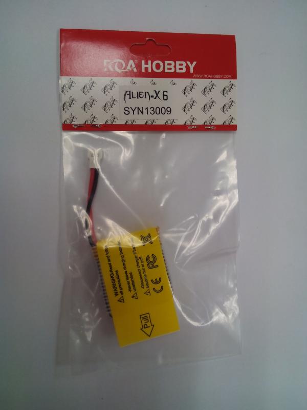 ROA HOBBY ALIEN-X6 Battery (3.7V 520mAh 25c), SYN13009