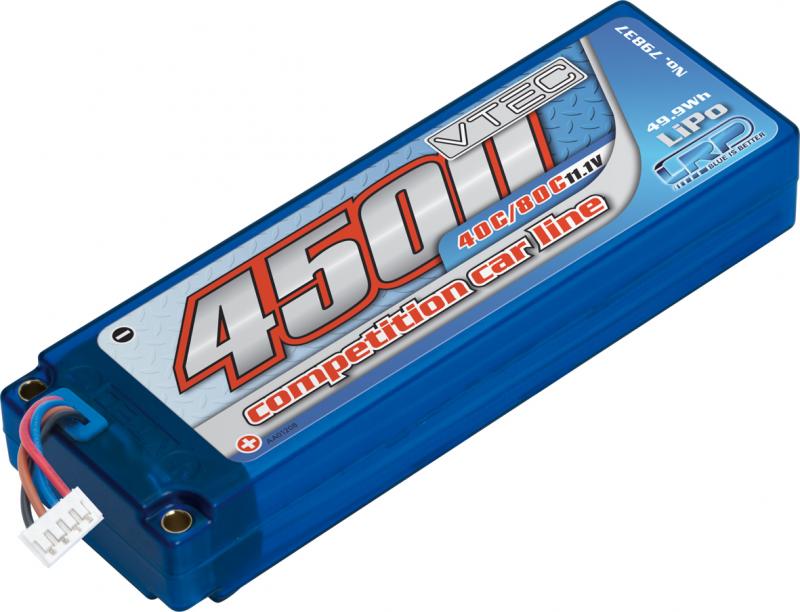 LRP LIPO COMPETITION CAR LINE HARDCASE 4500 - 40C-80C - 3S - 11.1V, 79837