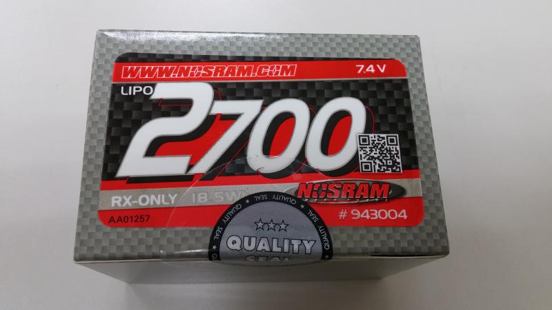 NOSRAM LiPo RX-Pack 23A pyramida 2700mAh - RX-7.4V, 943004