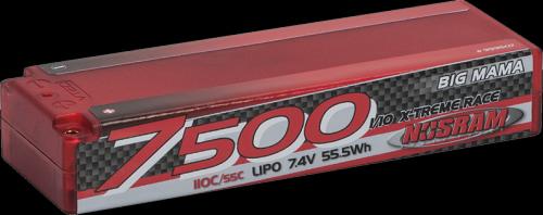 NOSRAM LiPo 1-10 Competition Car Line Hardcase 7500 - Big Mama - 110C-55C - 7.4V, 999507