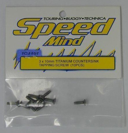 SpeedMind - Titanium CSK Tapping Screw 3x10mm,TC310T