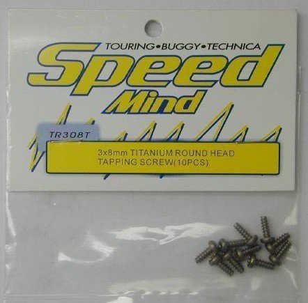 Speed Mind 3x8mm Titan. Round Head Tapping Screws,TR308T