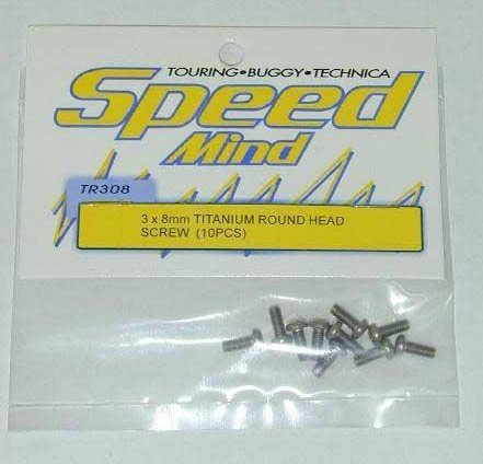 Speed Mind 3x8mm Titan. Round Head Tapping Screws,TR308