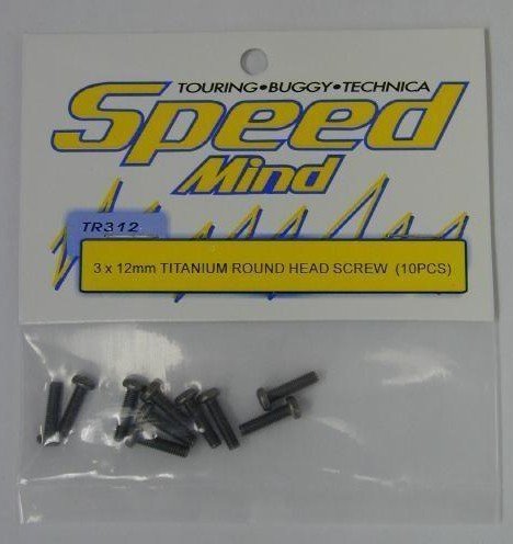 SpeedMind Titanium Round Head Screw 3x12mm,TR312