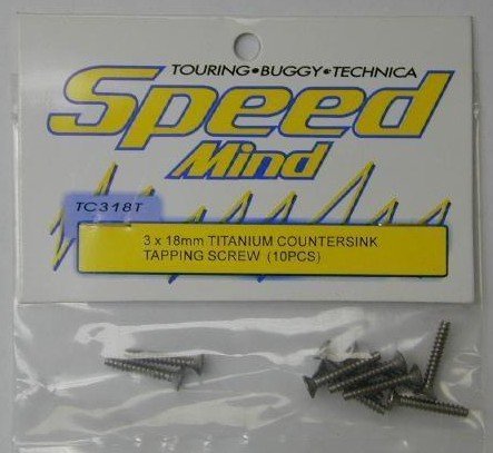 Speed Mind, 3x18mm Titan. Round Head Tapping Screws,TR318T